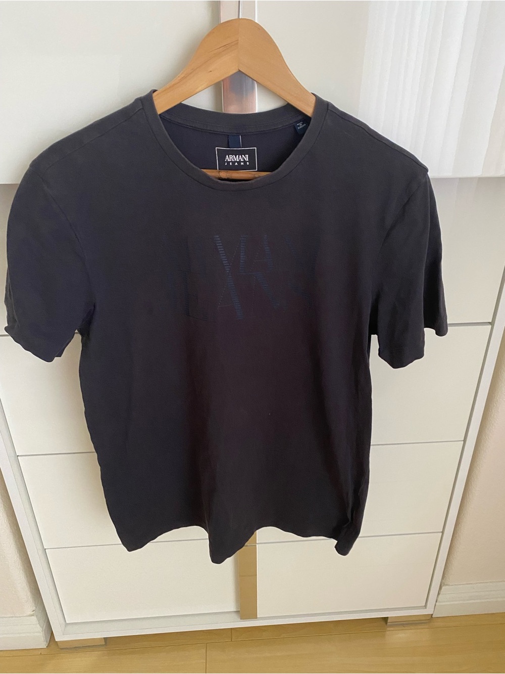 Armani Jeans Men's Black Short Sleeve Logo Tee